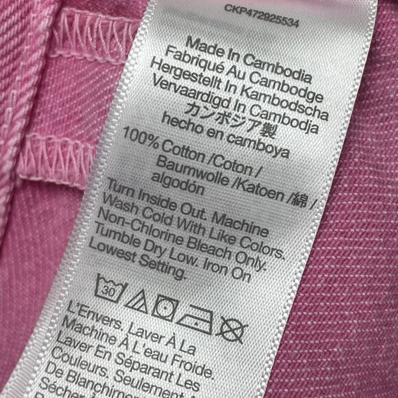 Madewell Baggy Straight Leg Jeans in Retro Pink High Rise Denim Womens 26 - Picture 9 of 10